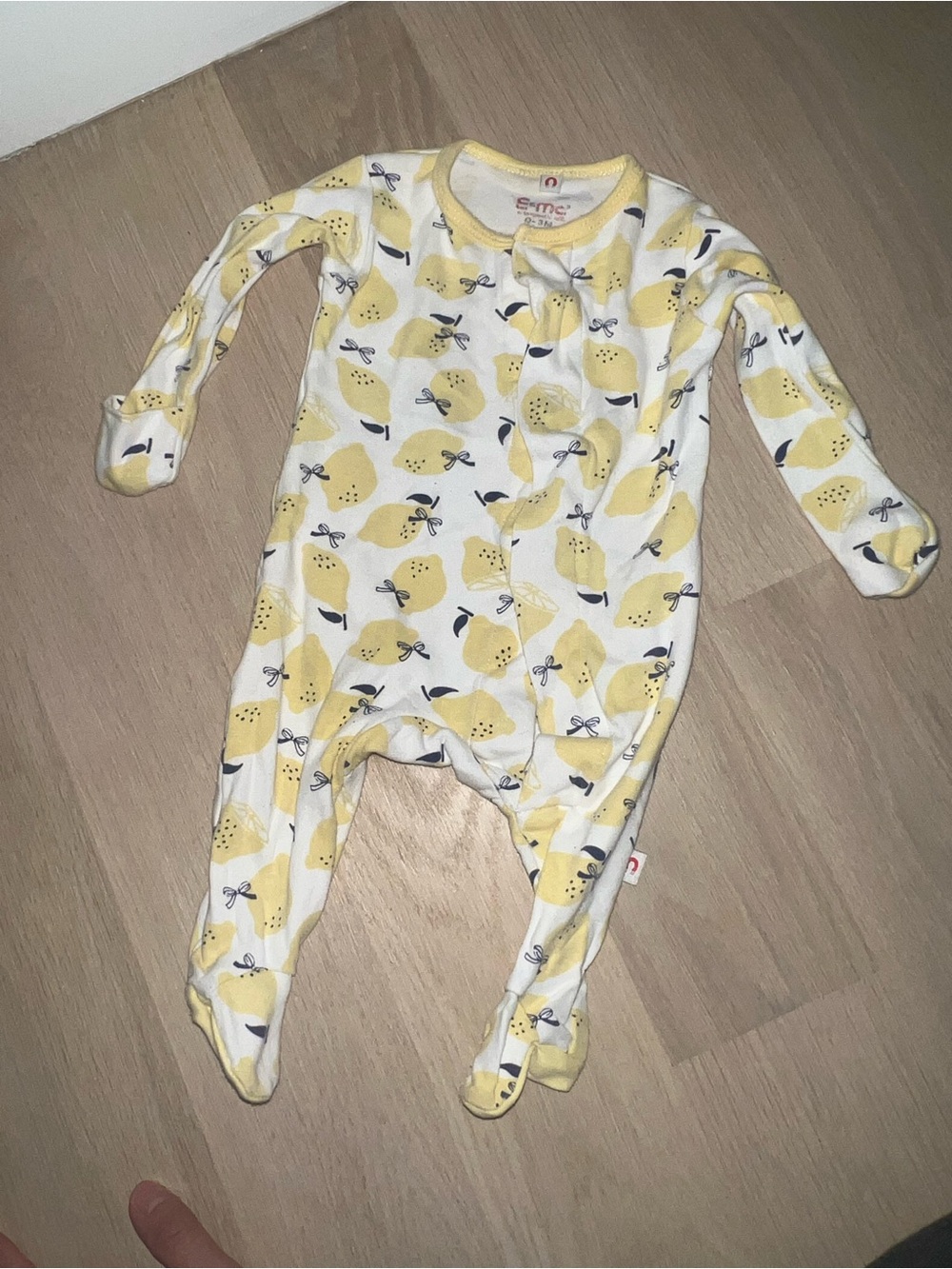 Magnetic Me Yellow Lemon Print Footed One-Piece